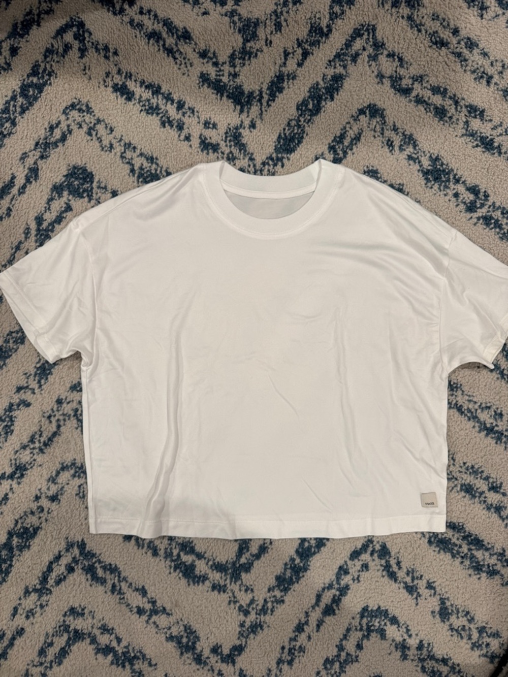 VUORI White Boxy Crewneck Crop Tee